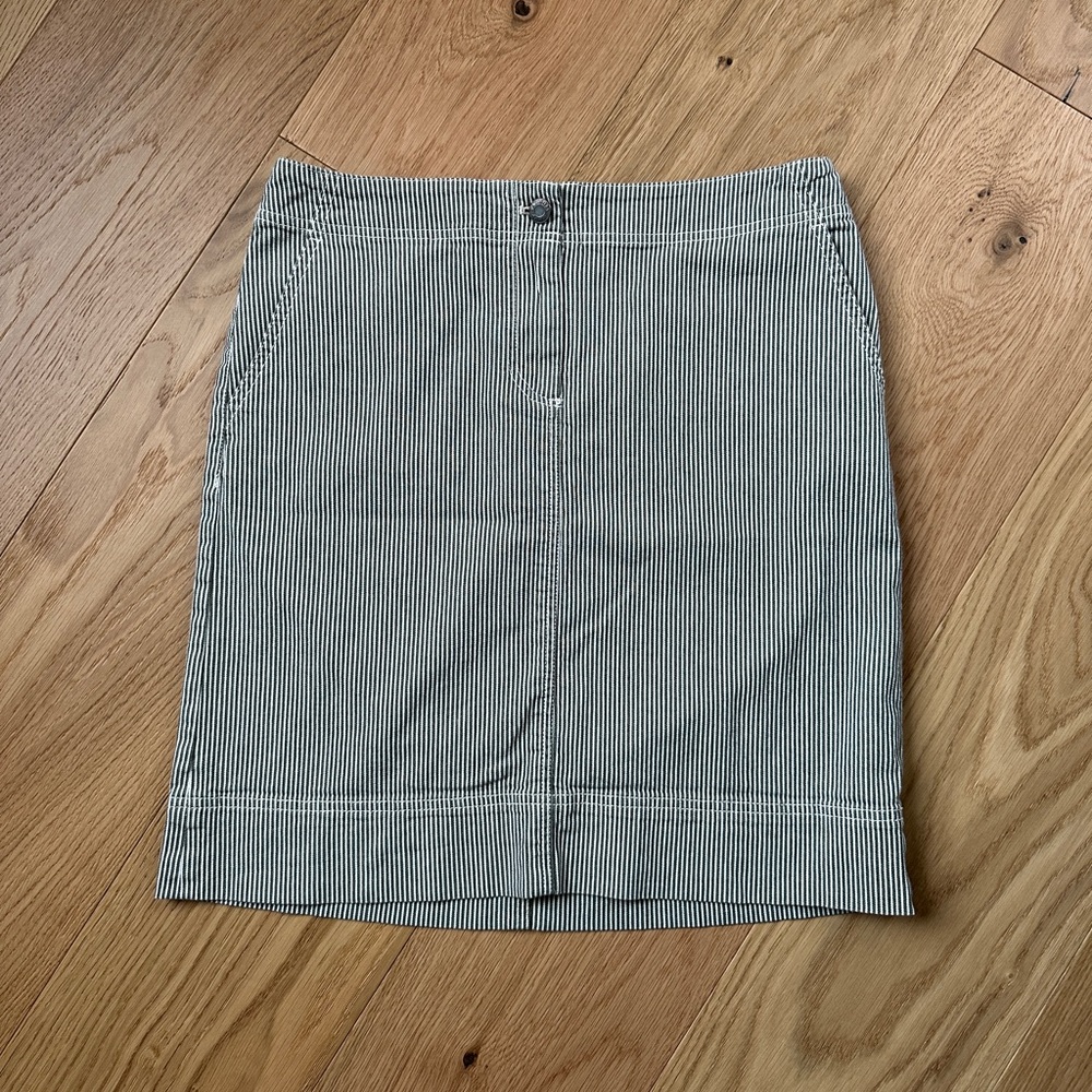 Talbots Railroad Stripe Denim Skirt Size 6